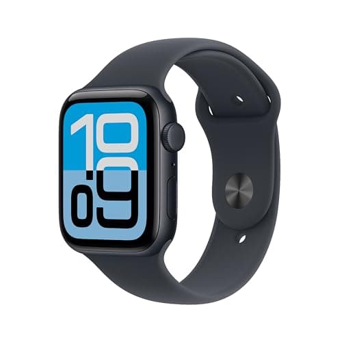 Image of Apple Watch SE 3 GPS + Cellular 44mm Smartwatch with Midnight Aluminium Case with Midnight Sport Band S/M. Fitness and Sleep Trackers, Heart Rate Monitor, Always-On Display, Water Resistant