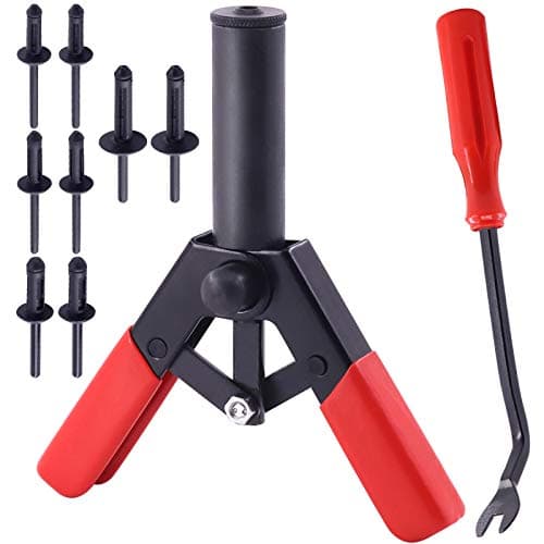 Image of Mardatt 42Pcs Plastic Rivet Gun Set 40Pcs 4Sizes Nylon Blind Rivets and 1Pcs Fastener Removal Tool, Hand Riveter Suitable for Automotive and More