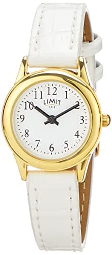 Image of Limit Women's Quartz Watch with White Dial Analogue Display and White PU Strap 6981.35