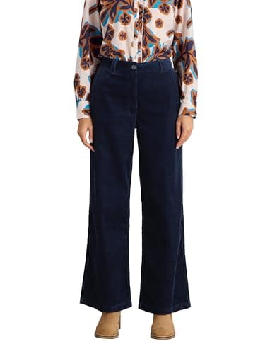 Image of White Stuff Belle Cord Wide Leg Trouser Dark Navy Size 18