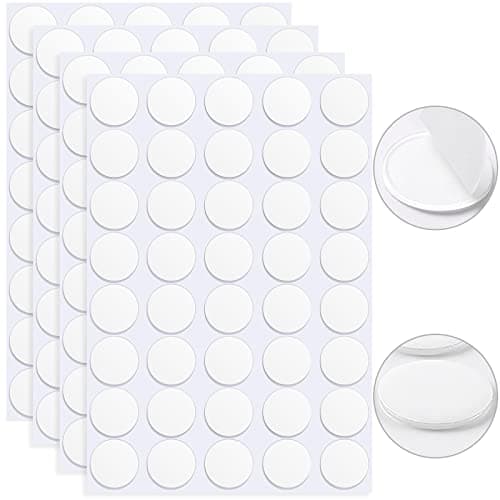 Image of JANYUN 280 Pieces Double Sided Sticky Dots Stickers Removable Round Putty Clear Sticky Tack No Trace Super Sticky Putty Waterproof White Tack for Festival Decoration (30mm)