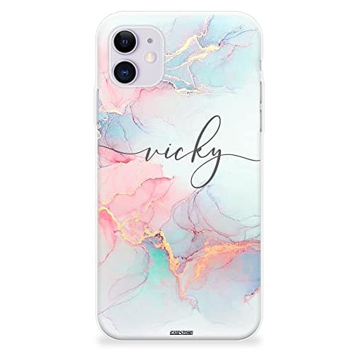 Image of CaseStone Personalised Phone Cases fit Apple iPhone – Custom Design Made in UK Clear Soft Silicone Cover – Great Gifts for Birthday, Christmas (iPhone 7/8, 03)