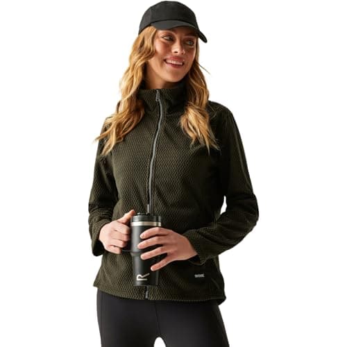 Image of Regatta Womens Heidy Full Zip Fleece Plush Stretch Warm Winter Layer Top
