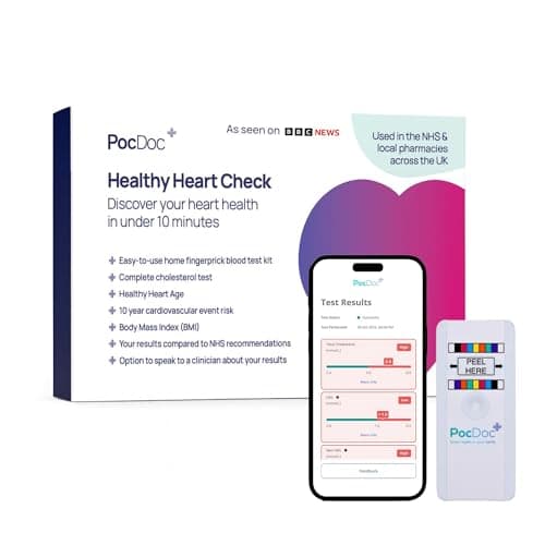 Image of Cholesterol Home Test Kit | Accurate Results in just 10 Minutes, No Lab Visit Required | Quick and Simple Total Cholesterol Monitor | PocDoc Healthy Heart Check