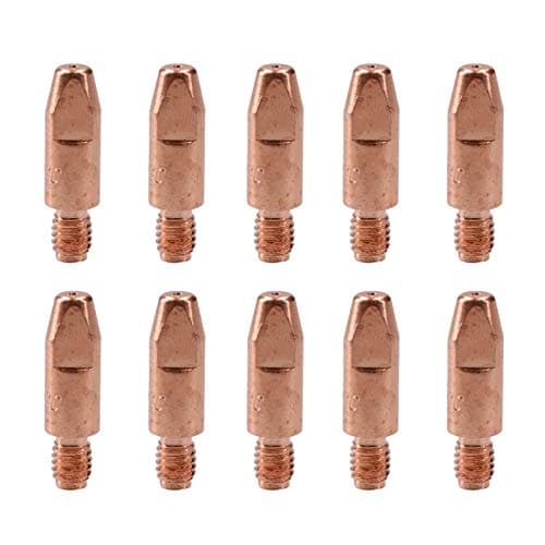 Image of 0.8mm Mig Welding Welder Round Contact Tips for MB25 MB36 Euro Torches 10pk