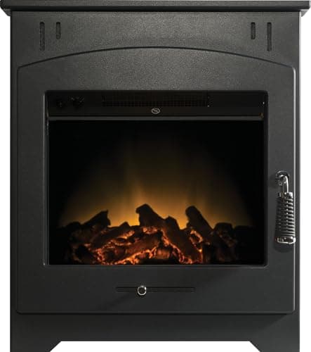 Image of Adam Holston Electric Inset Stove in Black with Remote Control