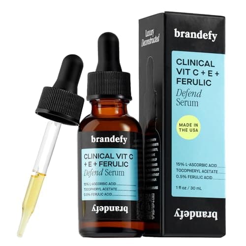 Image of Skincall Vitamin C Serum - CE + Ferulic Acid 15% L. Ascorbic Acid, .5% Ferulic Acid and Vitamin E. Vitamin C Serum, Dark Spot Corrector, Antioxidant Face Serum, Clinically Formulated Anti-Aging Serum