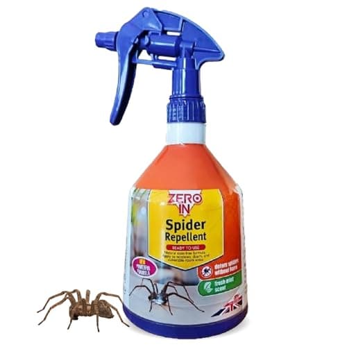 Image of Zero In Spider Repellent – Indoor Peppermint Oil Spray – Non-Toxic, Natural Mint Deterrent – Easy to Use Spider Repellent Spray – Safe for Home Use & Around Pets, Lasts up to 3 Weeks – 500ml