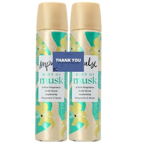 Image of Body Spray Deodorant - Intense Hint of Musk, 75ml (Pack of 2) - Bergamot & Musk Fragrance