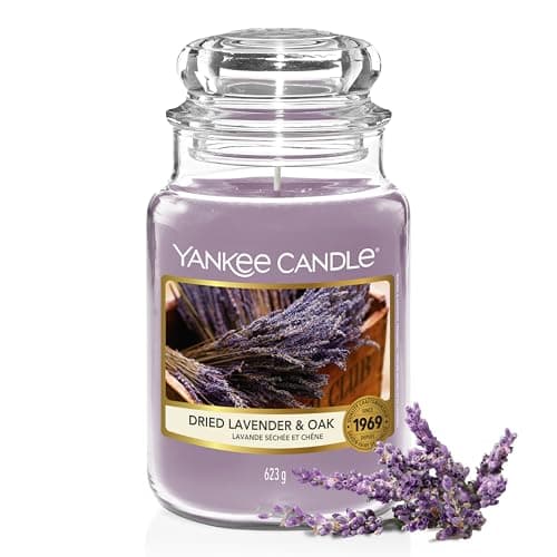 Image of Yankee Candle Scented Candle | Dried Lavender & Oak Large Jar | Long Burning Candles: up to 150 Hours | Perfect Gifts for Women