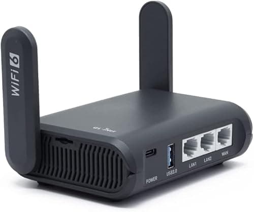 Image of GL.iNet GL-AXT1800 (Slate AX) Portable WiFi Router for Travel, Wireless Access Point, Pocket Wifi 6 Abroad, Secure Vpn Router, Mobile Wireless Routers for Modem, Mini Routers for Hotel, Plane, RV
