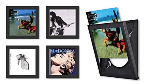 Image of Show & Listen Vinyl Record Frames (Set of 4) – Wall-Mount Flip Frames for 12″ LPs – Quick-Swap Hinged Design – Fits Single, Double & Triple LPs – Lightweight Acrylic – Hardware Included
