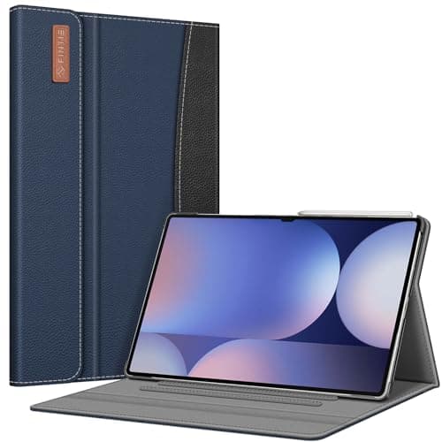Image of FINTIE Case for Samsung Galaxy Tab S8 Ultra 14.6 inch 2022 (Model SM-X900 / X906), Multiple Angle Portfolio Stand Cover with Pocket, Auto Sleep/Wake, Navy