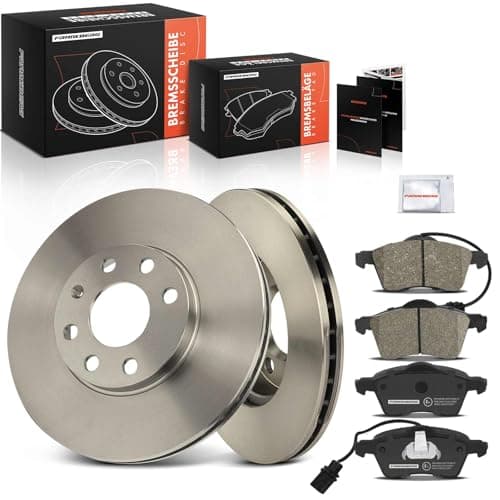 Image of Frankberg Brake Kit incl. 2x Brake Disc + 4x Brake Pad Front Compatible with Transporter IV Bus 70B 70C 70J 70K 7DB 7DC 7DJ 7DK Replace# 7D0698151D