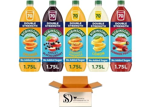 Image of Robinsons Double Strength No Added Sugar Squash 1.75L Assorted Robinson Concentrate Squashs Choose any 3 from 5 Different Squash Biggest collection of Robinsons