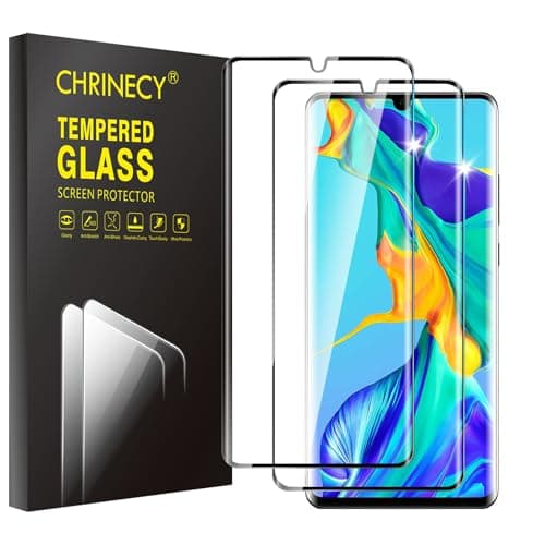 Image of 2 Pack Screen Protector for Huawei P30 Pro, 3D Curved Edge Tempered Glass Film, Premium HD Clarity, 9H Hardness, Case Friendly, Anti-Scratch, Easy Installation