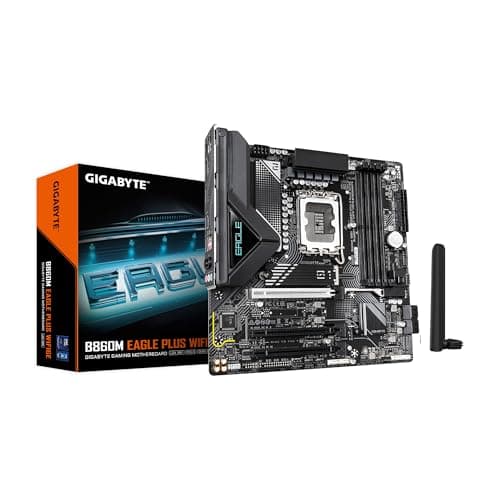 Image of GIGABYTE B860M Eagle Plus WIFI6E Intel Core Ultra (Series 2) LGA 1851 Motherboard, mATX, DDR5, 2X M.2, PCIe 5.0, USB-C, WIFI6E, 2.5GbE LAN, EZ-Latch