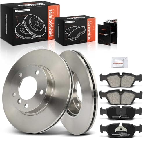 Image of Frankberg Brake Kit incl. 2x Brake Disc + 4x Brake Pad Front Compatible with 3 Series Compact E46 3 Series E46 3 Series Touring E46 3 Series Cabriolet E46 Replace# 34116761244