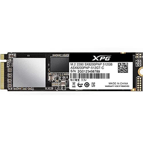 Image of ADATA XPG SX8200 Pro 512GB M.2 Gaming Solid State Drive (SSD), black