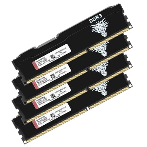 Image of Yongxinsheng DDR3 32GB Kit (8GBx4) Desktop RAM 1866MHz PC3-14900 UDIMM Non-ECC Unbuffered 1.5V 2Rx8 Dual Rank 240 Pin CL13 PC Computer Memory Upgrade Module (Black)