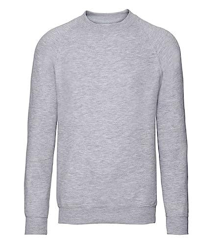 Image of Listers Schoolwear Boys Girls Unisex School Crew Neck Jumper Round Neck Fleece Sweatshirt Uniform Ages 3-16 Years Heather Grey