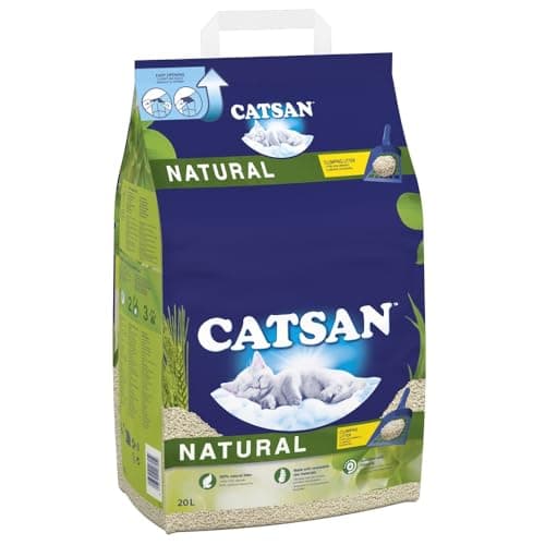 Image of CATSAN - Natural Clumping Cat Litter - 20 L - Biodegradable Extra Absorbent - No Smell - Bulk Cat Litter