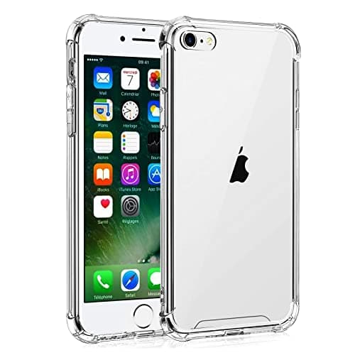Image of Whioltl Compatible With iPhone 7, 8, SE 2022, SE 2020 Case - Crystal Clear Shockproof Phone Cover for iPhone SE 2nd & 3rd 4.7" - Transparent