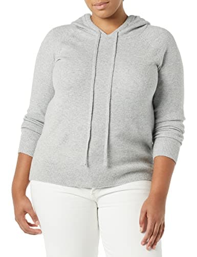 Image of Amazon Essentials Women's Soft Touch Hooded Pullover Jumper, Grey Heather, M