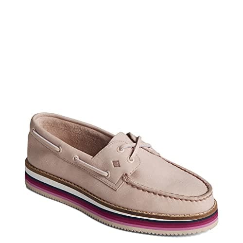 Image of Sperry Women's Authentic Original Stacked Boat Shoe, Rose, 4.5 UK