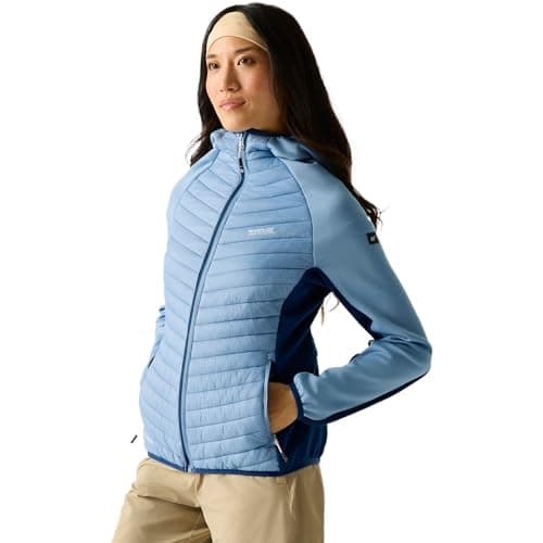 Image of Regatta Womens Andreson Hybrid Quilted Jacket Water Repellent Insulated Walking Hiking Coat