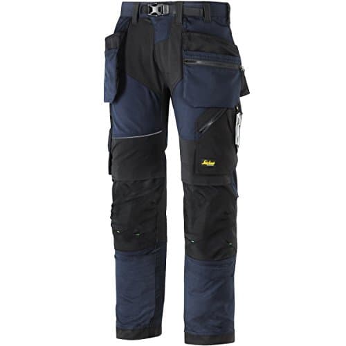 Image of Snickers 69029504048 Size 48 "Flexiwork" with Holster Pockets Work Trousers - Navy Blue/Black