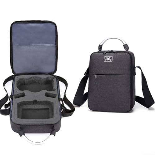 Image of HomeVortex Portable Waterproof Carrying Case 31x22x10cm for For DJI Lito 1/X1 Drones and Compatible Controllers RC 2 and RC-N3, Large Capacity Shoulder Bag with Strap and(Black)