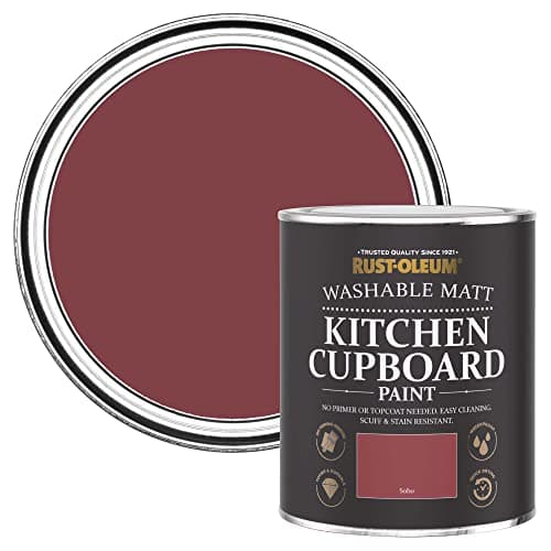 Image of Rust-Oleum Red Kitchen Cupboard Paint in Matt Finish - Soho 750ml