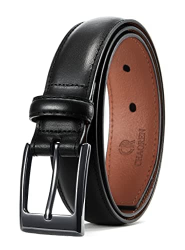 Image of CHAOREN Leather Belts for Men - Mens Leather Belts 1 1/8" for Suits - Fashion Designs for Business Dress and Casual Jeans