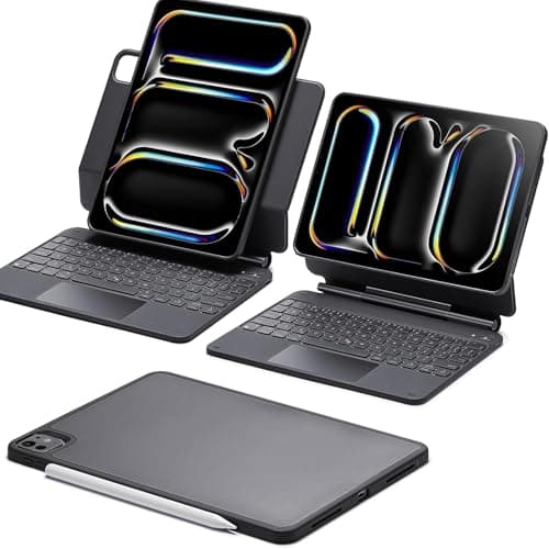 Image of ESR iPad Pro 11 Inch (M5/M4, 2025/2024) Case with Keyboard, Pro 11(5th Gen) Keyboard Case with Easy-Set Magnetic Stand, Portrait/Landscape Modes, Removable Protective Case, Rebound 360 Series, Black