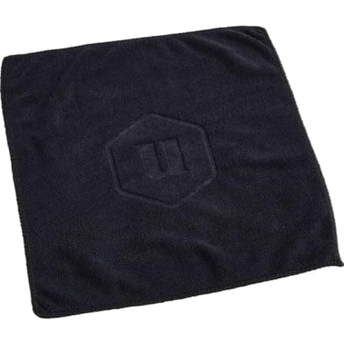 Image of Unicorn Ultra Darts Towel | Highly Absorbent Microfibre to Maximise Finger Grip | Black with Embossed U Logo | 30 cm Square