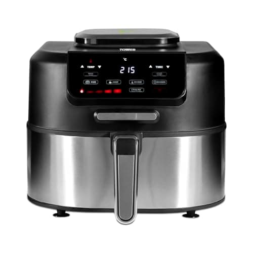 Image of Tower T17131 Vortx 5 in 1 Air Fryer and Grill with Crisper, 5.6L, 1700W, Black