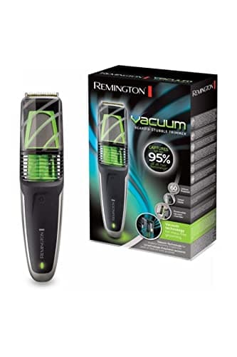 Image of Remington Vacuum Beard and Stubble Trimmer (Vacuum to catch Trimmed Hair, Titanium Blades, Adjustable Comb, Detail Blade for Styling and Edging, Lithium Power, Cordless, 60-Minute Runtime) MB6850