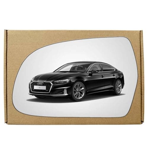 Image of GAPlus Left Passenger Near Side Wing Mirror Glass compatible with Audi A5 2009-2016 STICK-ON Convex - Spherical