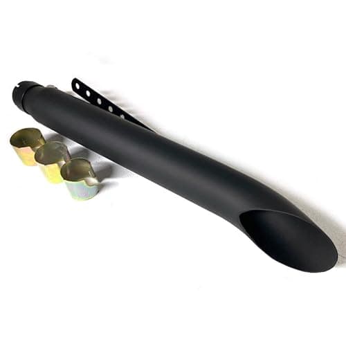 Image of Universal Black 19 inch Motorcycle Turnout Exhaust Silencer 36mm - 44mm