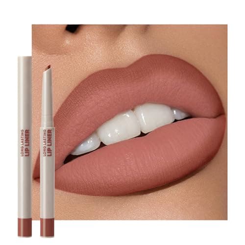 Image of Erinde Long-Lasting Lipstick Pencil, 2-in-1 Matte Lipliner Pencil for Sculpting & Filling, Rich Color Creamy Waterproof Lip Liner Crayon, Lip Contour Tint Makeup, Vegan & Cruelty-Free, 08 Oxblood Red