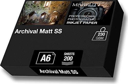 Image of Marrutt 230gsm Archival Matt Single Sided Inkjet Photo Paper (A6-200 Sheets)