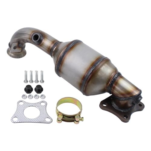 Image of HouYeen Front Catalytic Converter with Mounting Parts for Cit-roen CElysee C1 C3 mk2 mk3 C4 DS3 O-pel Vaux-hall Crossland X Peu-geot 108 2008 208 mk1 301 308 mk2 1.0 1.2 VTI LPG 2012-Onwards