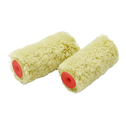 Image of ProDec 4 inch Twin Pack Heavy Duty Woven Trade Professional Mini Rollers for A Smooth Finish Painting with Emulsion and Masonry Paints on Interior and Exterior Walls and Ceilings, 4"
