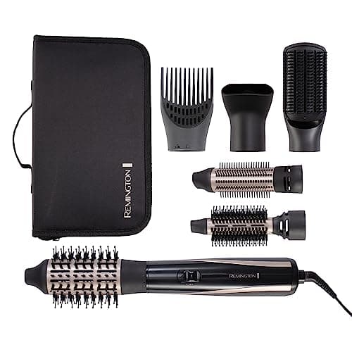 Image of Remington Blow Dry & Style Air Styler - For All Hair Lengths (6 Attachments, 25mm, 38mm, 50mm Brush, Firm Paddle Brush, Concentrator, Root Boost, 2 Heat & 2 Speed Settings, Swivel Cord, 1200W) AS7700
