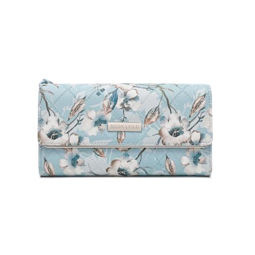 Image of Miss Lulu Purses for Women Ladies Purse Wallet PU Leather Large Capacity Zipper Long Purses with Multiple Card Slots Coin Phone Pocket