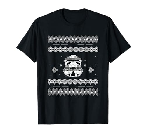 Image of Star Wars Christmas Stormtrooper Yoda Knit T-Shirt