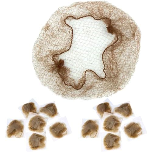Image of Hair Nets, Hair Bun Holder Ballet Elastic Edge Hair Net Cap Holder for Ballet, Dance, Nurse and so on (30, Light Brown)