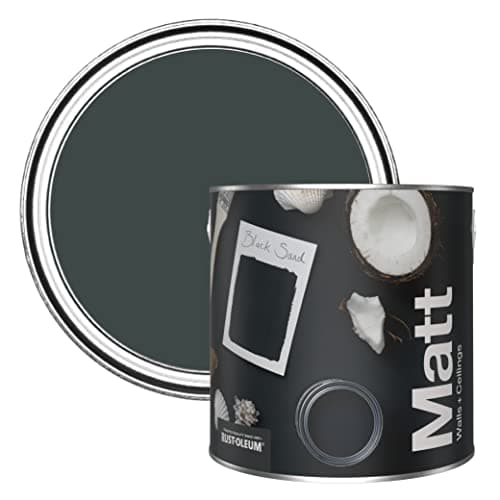 Image of Rust-Oleum Colours Matt Emulsion Wall and Ceiling Paint - Black Sand 2.5L