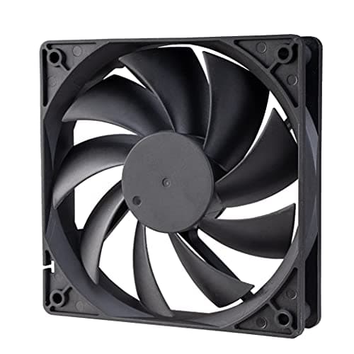 Image of Akasa 120mm Auto Thermal Fan | Auto Speed Control | Thermal Sensor | Twin Ball Bearing | Long Life Case Fan | DC Axial Fan | 12cm | Black | AK-174BKT-B